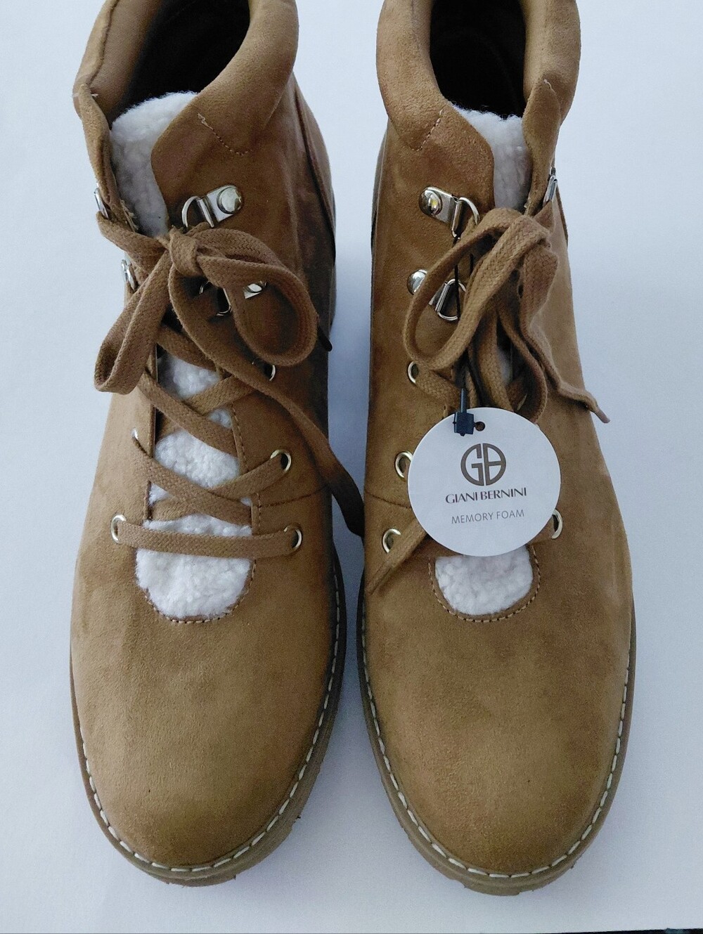 GIANI BERNINI Valentena Ankle Lug Sole Lace Up Boots- 11M - Picture 1 of 10